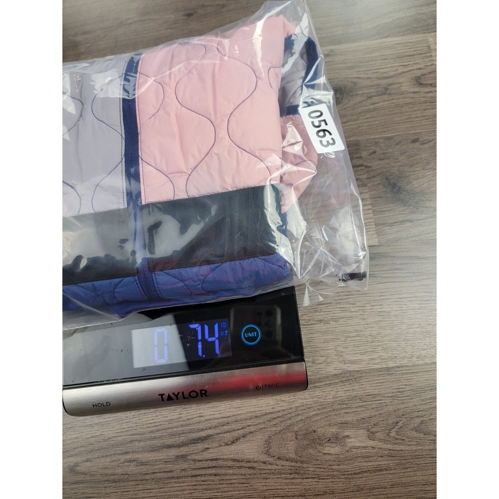 Nike Running Vest Small Color Block Mock Neck Full Zip Aero Layer Quilted Womens - Picture 9 of 9